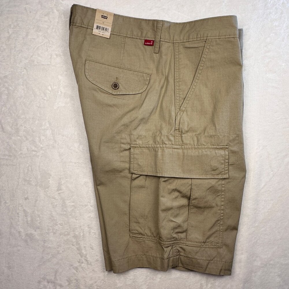 Levi's Carrier Mens Cargo Shorts Sz 34 Loose Fit Khaki NWT Outdoors casual - Picture 10 of 11